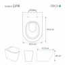 Assento Sanitário Poliéster Luxo Link LK Marrom Fosco para vaso Deca - 3