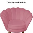 Ver imagem 4 de Conjunto Namoradeira Pétala de Flor + 2 Poltronas Pés Palito Suede Rosa