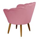 Ver imagem 6 de Conjunto Namoradeira Pétala de Flor + 2 Poltronas Pés Palito Suede Rosa