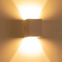 Ver imagem 2 de Arandela Branca 2 Fachos Efeito Parede Muro Externa + Led 5w Luz Branco-frio