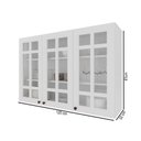 Ver imagem 3 de Armário Aéreo Cozinha Bariloche 3 Portas com Vidro 100% MDF 6225.26 Branco - Indekes
