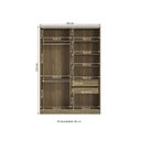 Ver imagem 2 de Guarda Roupa 2 Portas de Correr 158cm N537 Kappesberg - Nogueira/macadâmia