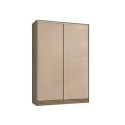 Guarda Roupa 2 Portas de Correr 158cm N537 Kappesberg - Nogueira/macadâmia - 1