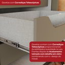 Ver imagem 5 de Guarda Roupas Casal 02 Portas Deslizantes 06 Gavetas com Espelho 100% MDF Cavic Branco/Duna/Off White