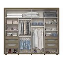 Ver imagem 4 de Guarda Roupas Casal 02 Portas Deslizantes 06 Gavetas com Espelho 100% MDF Cavic Branco/Duna/Off White