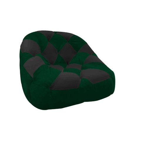Poltrona Paloma Escritório Sala Pé Plástico Suede Verde e Suede Grafite - Dominic Decor