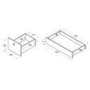 Ver imagem 6 de Penteadeira Ditália 7 Gav. PE-80 Preto c/ Kit Luz Camarim