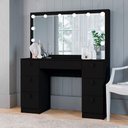 Ver imagem 7 de Penteadeira Ditália 7 Gav. PE-80 Preto c/ Kit Luz Camarim