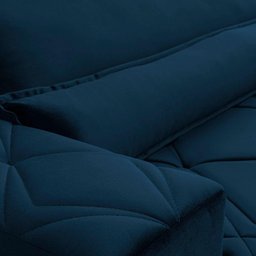Sofá Retrátil/reclinável França 300cm Suede Velut com Molas no Assento - King House - 7