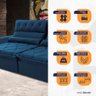 Sofá Retrátil/reclinável França 300cm Suede Velut com Molas no Assento - King House - 5