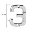 Ver imagem 2 de Número 3 Residencial Pequeno Para Apartamento Cromado