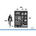 Ver imagem 3 de Guarda Roupa Dante 2 Portas 3g N. Horizonte Fendi