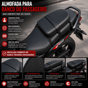 Ver imagem 6 de Almofada de Espuma D28 para Assento do Passageiro de Moto Antiderrapante Preta