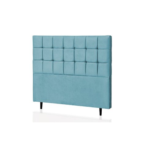 Cabeceira King Livia 195 CM Suede Azul Turquesa- D A Decor