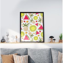 Quadro Decorativo Moldura Preta 30x40cm Fruts - 1