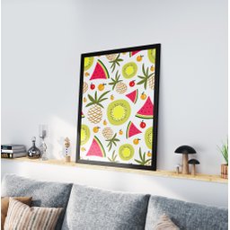 Quadro Decorativo Moldura Preta 30x40cm Fruts - 2