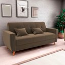 Ver imagem 1 de Sofá Cama Casal Premium 3 Lugares com Baú 2,08 Larg Pamela Matrix