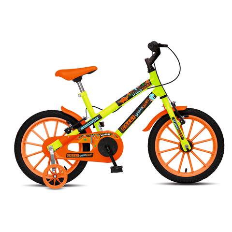 Bicicleta Dinos Spinossauro Aventuras, Aro 16, Quadro 12, com Freios V-brake, com Rodas de Apoio e C