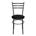 Ver imagem 4 de Cadeira Para Cozinha Epoxi Craqueada Assento Estofado - Preto