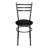Cadeira Para Cozinha Epoxi Craqueada Assento Estofado - Preto - 4