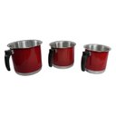 Ver imagem 1 de Kit Canecão Fervedor Leiteira Vermelho de Alumínio 14 a 18cm