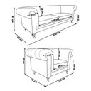 Ver imagem 2 de Conjunto Sofá e 2 Poltronas Chesterfield Duo Couro Tabaco - Gran Belo