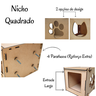 Playground Para Gatos MODELO JOSH 18 PEÇAS Em Mdf Com Ponte Prateleira Step Nicho Grande   e - 8
