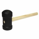 Ver imagem 1 de Marreta de Borracha com Cabo de Madeira 60MM Preta