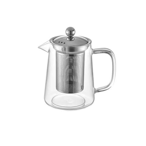 Bule para Chá Oxford 700 Ml Vidro com Infusor Aço Inox Design Moderno e Prático para Seu Momento Chá