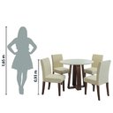 Ver imagem 6 de Conjunto de Mesa Sala de Jantar 4 Cadeiras Redonda 1,03m Athenas Cedro/areia