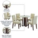 Ver imagem 5 de Conjunto de Mesa Sala de Jantar 4 Cadeiras Redonda 1,03m Athenas Cedro/areia