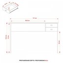 Ver imagem 4 de Mesa Escrivaninha 2 Gavetas Nogal Me4165 - Tecno Mobili