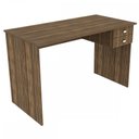 Ver imagem 2 de Mesa Escrivaninha 2 Gavetas Nogal Me4165 - Tecno Mobili