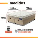 Ver imagem 5 de Cama Box Baú Colchão King Euro In Natural Confort 193x203x66cm Apolo Bege