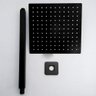 Chuveiro Ducha Inox Preto Fosco 20x20 Quadrado Teto Suporte Banheiro Piscina Banheiro Area Externa - 3