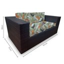 Ver imagem 3 de Conjunto Bora Bora Escuro - 1 Sofá 2 Lugares + 2 Poltronas + 1 Mesa de Centro - Creta