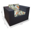 Ver imagem 2 de Conjunto Bora Bora Escuro - 1 Sofá 2 Lugares + 2 Poltronas + 1 Mesa de Centro - Creta