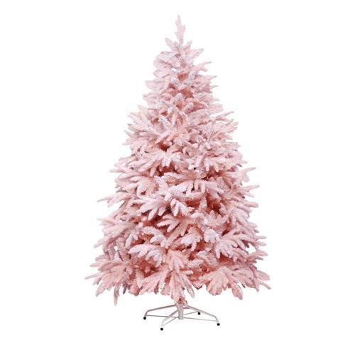 Árvore de Natal Nevada Andes 180cm Rosa e Branco 1700 Hastes