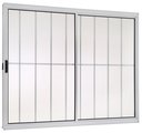 Ver imagem 1 de Janela de Alumínio Lado Esquerdo 2 Folhas Com Grade 100x150cm Branco Allo Esquadrias