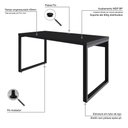 Ver imagem 5 de Mesa Diretor 150x70x75cm Yon YOME7150 Preto Tx - Est.Preta