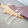 Kit 2 Garfos Trinchante para Churrasco 24cm Grande de Cortar Carne Cozinha Inox Taumer - 2