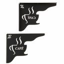 Ver imagem 1 de Par Mãos Francesas Decorativas 20cm Cantinho do Café Xícara Preto Aço