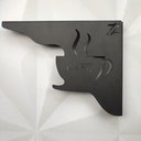 Ver imagem 5 de Par Mãos Francesas Decorativas 20cm Cantinho do Café Xícara Preto Aço