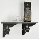 Ver imagem 2 de Par Mãos Francesas Decorativas 20cm Cantinho do Café Xícara Preto Aço