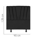 Ver imagem 2 de Cabeceira Estofada Bélgica 90cm Solteiro Para Cama Box Quarto Suede Preto - Gat Magazine