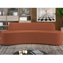 Ver imagem 2 de Sofá 3 Lugares Sala de Estar Cancún D02 Veludo Telha 180 cm C-262 - Lyam Decor