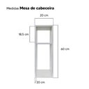 Ver imagem 5 de Kit 2 Mesa de Cabeceira Pequena Cama Solteiro Quarto Sala 20cm - Branco