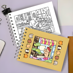 Kit Livro de Colorir Capa Dura + 24 Canetinhas Coloridas Amarelo - 7