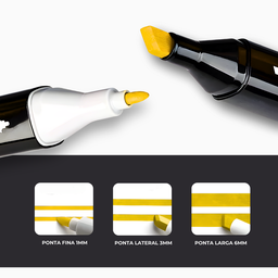 Kit Livro de Colorir Capa Dura + 24 Canetinhas Coloridas Amarelo - 8
