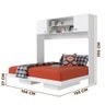Cama Casal Dobrável de Parede Multifuncional Branco Riku Shop Jm - 3